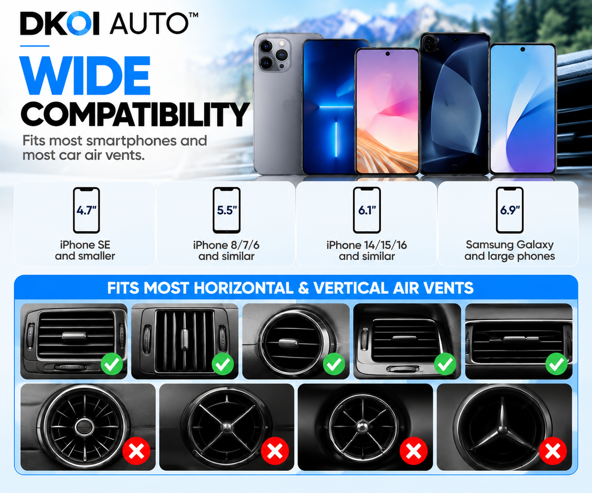 DKOI AUTO™ 360° One-Click Car Phone Mount